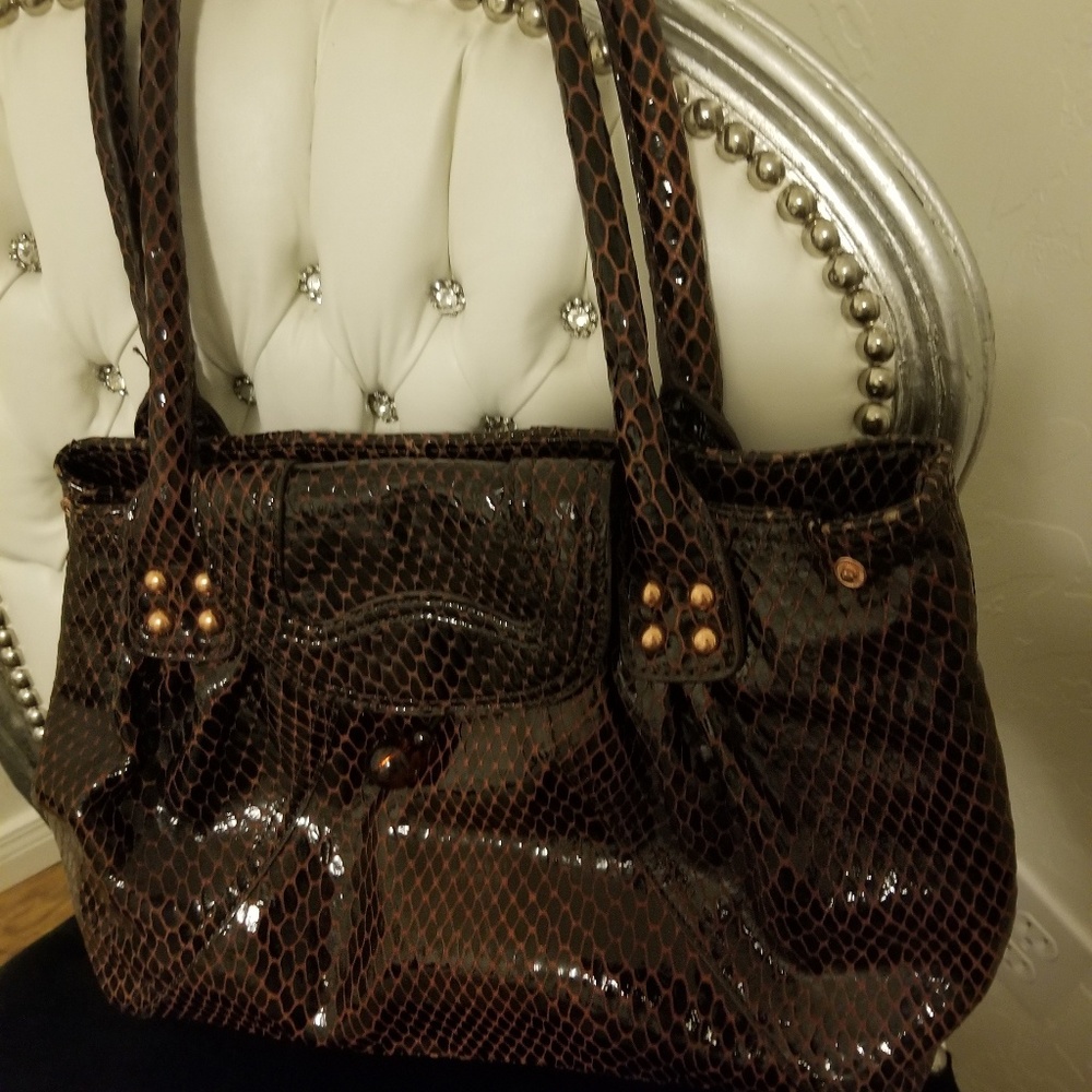 Beautiful La Gioe di Toscana leather bag, brown